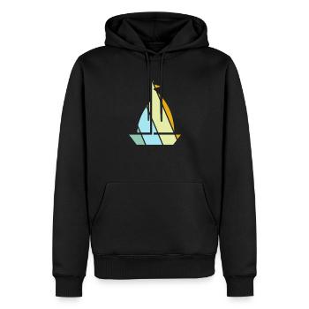Rétro de la voile - Sweat à capuche Premium bio Homme - noir - Devant - Nico (187cm)