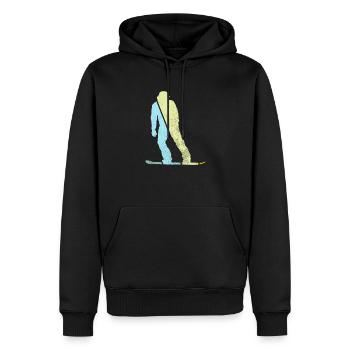 Snowboarding Retro - Männer Premium Bio Hoodie - Schwarz - Vorne - Nico (187cm)