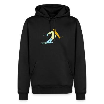 Ski Retro - Männer Premium Bio Hoodie - Schwarz - Vorne - Nico (187cm)
