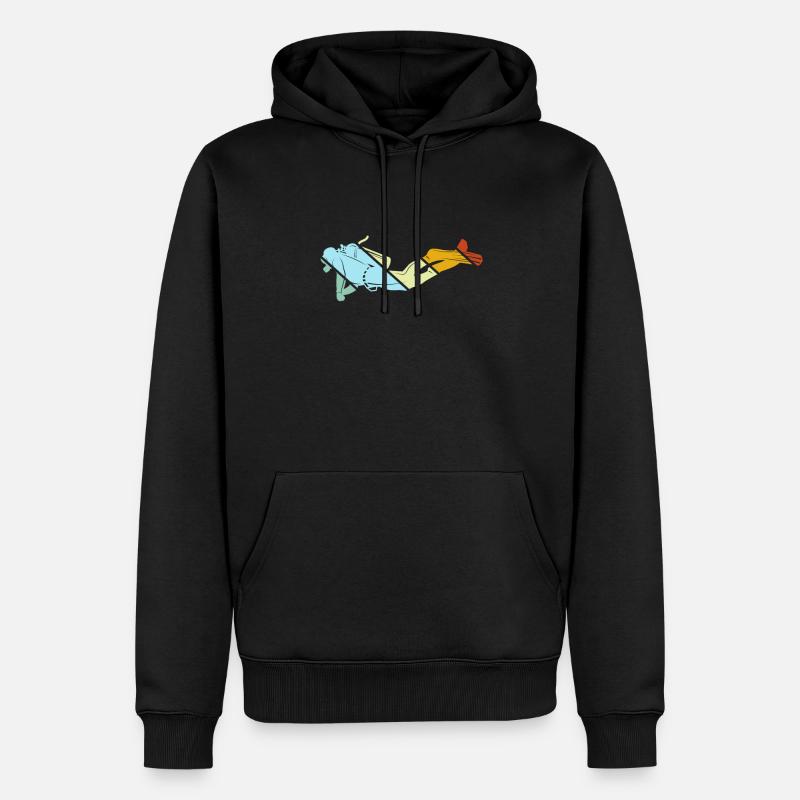 Plongée Rétro - Sweat à capuche Premium bio Homme - noir