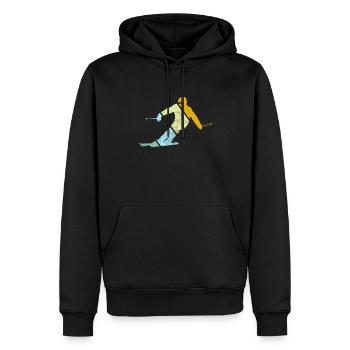 Ski Retro - Männer Premium Bio Hoodie - Schwarz - Vorne - Nico (187cm)