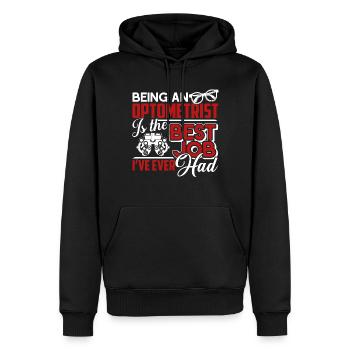 Optometrist Optometrist Is The Best Job Ever - Men’s Premium Organic Hoodie - black - Front - Nico (187cm)