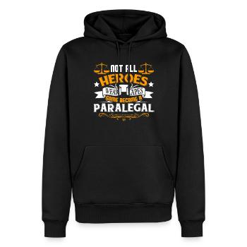 Paralegal Paralegal Hero - Men’s Premium Organic Hoodie - black - Front - Nico (187cm)