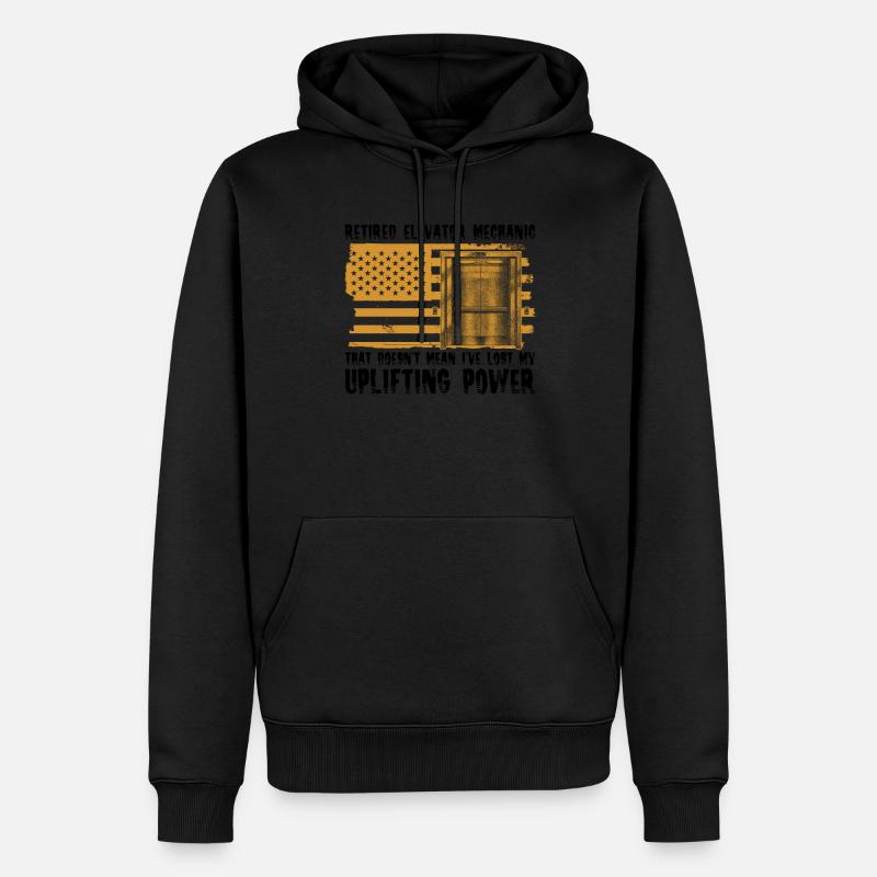 Technicien d’ascenseur Design für Einen - Sweat à capuche Premium bio Homme - noir