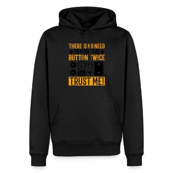 Aufzugsmechaniker-design Für Einen - Sweat à capuche Premium bio Homme - noir - Devant - Nico (187cm)