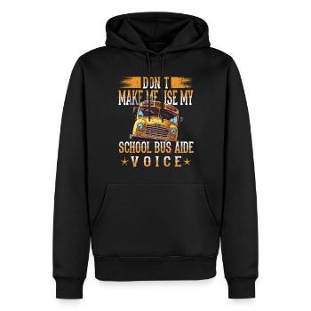 School bus attendant - school bus driver - Men’s Premium Organic Hoodie - black - Front - Nico (187cm)