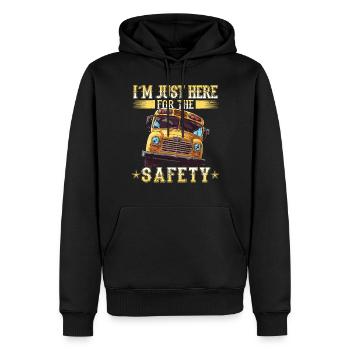 School bus attendant - school bus driver - Men’s Premium Organic Hoodie - black - Front - Nico (187cm)