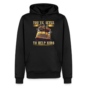School bus attendant - school bus driver - Men’s Premium Organic Hoodie - black - Front - Nico (187cm)