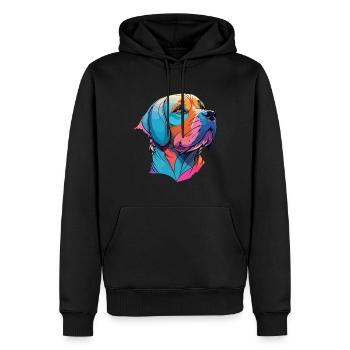 Labrador Dog Pop Art Dog Lover Dogs - Men’s Premium Organic Hoodie - black - Front - Nico (187cm)