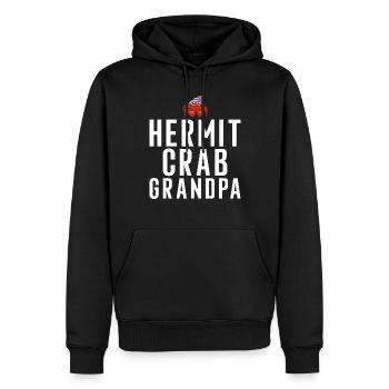 Cadeaux de crabe ermite - Sweat à capuche Premium bio Homme - noir - Devant - Nico (187cm)