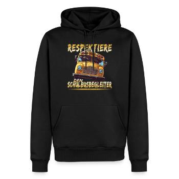 Schulbuswärter - Schulbusfahrer - Männer Premium Bio Hoodie - Schwarz - Vorne - Nico (187cm)