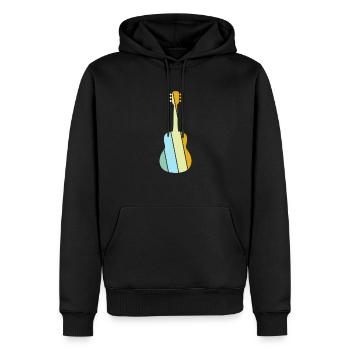 Gitarre Retro - Männer Premium Bio Hoodie - Schwarz - Vorne - Nico (187cm)