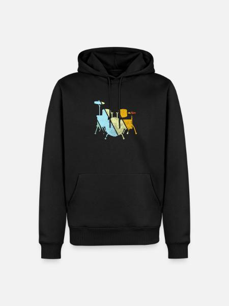Drums Retro - Men’s Premium Organic Hoodie - black