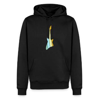 E Gitarre Retro - Männer Premium Bio Hoodie - Schwarz - Vorne - Nico (187cm)