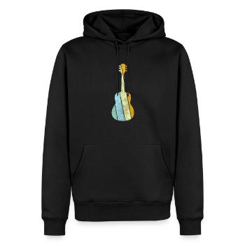 Gitarre Retro - Männer Premium Bio Hoodie - Schwarz - Vorne - Nico (187cm)