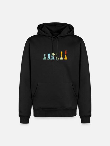 Chess Retro - Men’s Premium Organic Hoodie - black