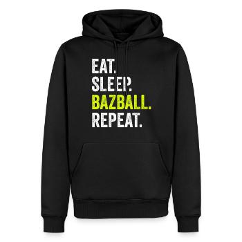 Bazball England Fans Cricket Englische Fans Bazball - Männer Premium Bio Hoodie - Schwarz - Vorne - Nico (187cm)