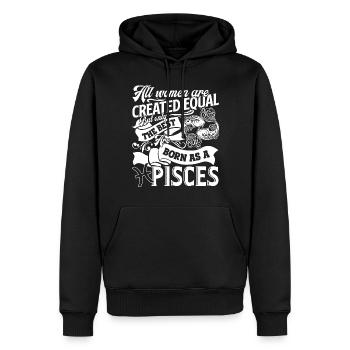 Pisces The Best Are Born As A Pisces - Men’s Premium Organic Hoodie - black - Front - Nico (187cm)