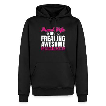 Aufzugsmechaniker-design Für Eine - Men’s Premium Organic Hoodie - black - Front - Nico (187cm)