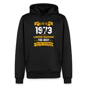 Juli 1973 Geburtstagsgeschenk - Männer Premium Bio Hoodie - Schwarz - Vorne - Nico (187cm)