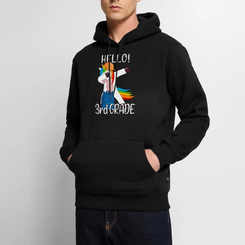 3rd grade third grader elementary school Einhorn Men’s Premium Organic Hoodie