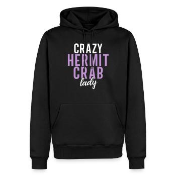 Hermit Crab Gifts - Men’s Premium Organic Hoodie - black - Front - Nico (187cm)