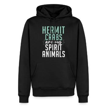 Hermit Crab Gifts - Men’s Premium Organic Hoodie - black - Front - Nico (187cm)
