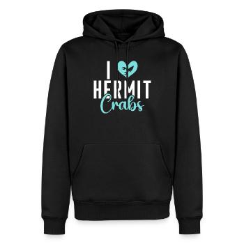 Cadeaux de crabe ermite - Sweat à capuche Premium bio Homme - noir - Devant - Nico (187cm)