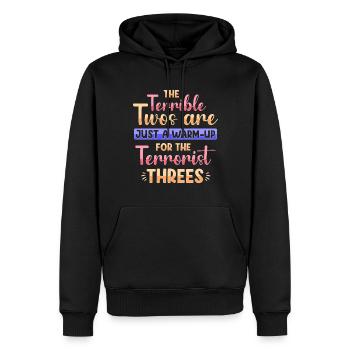 Les horribles deuces ne sont que l’échauffement - Sweat à capuche Premium bio Homme - noir - Devant - Nico (187cm)