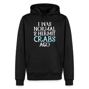 Cadeaux de crabe ermite - Sweat à capuche Premium bio Homme - noir - Devant - Nico (187cm)