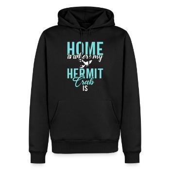 Cadeaux de bernard-l'ermite - Sweat à capuche Premium bio Homme - noir - Devant - Nico (187cm)