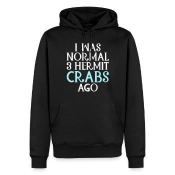 Cadeaux de crabe ermite - Sweat à capuche Premium bio Homme - noir - Devant - Nico (187cm)