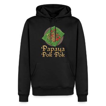 Je suis juste ici pour Som Tum Thai Food Lover - Sweat à capuche Premium bio Homme - noir - Devant - Nico (187cm)