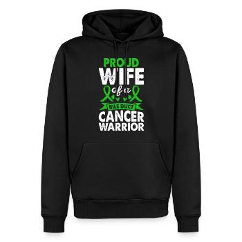 Épouse De La Conscience Du Guerrier Du Cancer Des Voies Biliaires - Sweat à capuche Premium bio Homme - noir - Devant - Nico (187cm)