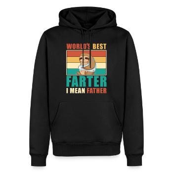 Le meilleur père au monde - Drôle de papa - Sweat à capuche Premium bio Homme - noir - Devant - Nico (187cm)