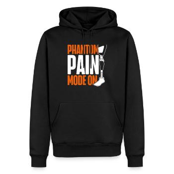Prothèse de jambe Phantom Pain Mode On - Sweat à capuche Premium bio Homme - noir - Devant - Nico (187cm)