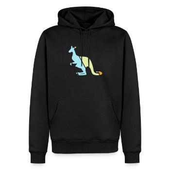 Kangourou Rétro - Sweat à capuche Premium bio Homme - noir - Devant - Nico (187cm)