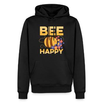 Bee Happy Bee Beekeeper Honey Bee - Men’s Premium Organic Hoodie - black - Front - Nico (187cm)