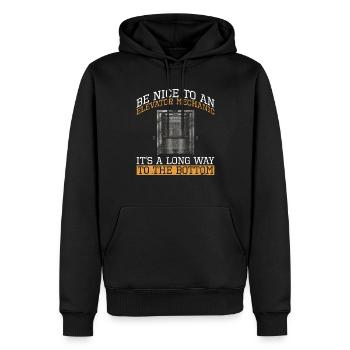 Aufzugstechnik Für Einen Aufzugsmechaniker - Men’s Premium Organic Hoodie - black - Front - Nico (187cm)