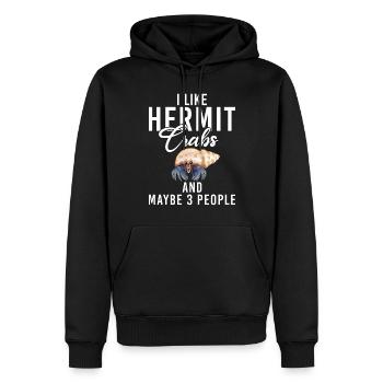 Cadeaux de crabe ermite - Sweat à capuche Premium bio Homme - noir - Devant - Nico (187cm)