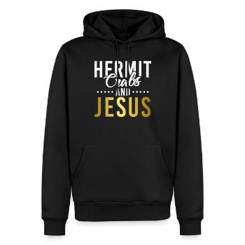 Hermit Crab Gifts - Men’s Premium Organic Hoodie - black - Front - Nico (187cm)