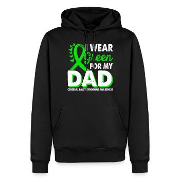 Portez du vert pour le Mois de la sensibilisation pour - Sweat à capuche Premium bio Homme - noir - Devant - Nico (187cm)
