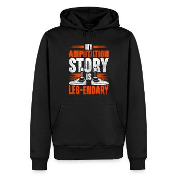 Prosthetic Leg My Amputation Story Is Leg-endary - Men’s Premium Organic Hoodie - black - Front - Nico (187cm)