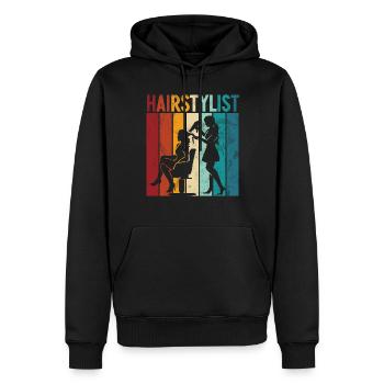 Coiffeur cool Saying Hair Whisperer Coiffeur - Sweat à capuche Premium bio Homme - noir - Devant - Nico (187cm)