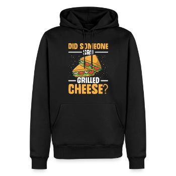 Love Grilled Cheese Men Women - Männer Premium Bio Hoodie - Schwarz - Vorne - Nico (187cm)