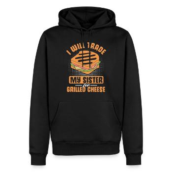 Love Grilled Cheese Men Women - Männer Premium Bio Hoodie - Schwarz - Vorne - Nico (187cm)