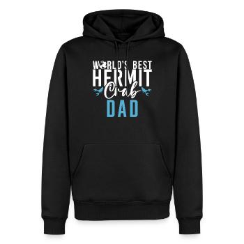 Cadeaux de crabe ermite - Sweat à capuche Premium bio Homme - noir - Devant - Nico (187cm)