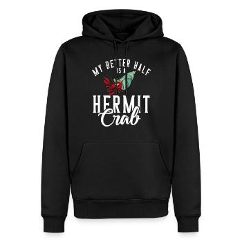 Cadeaux de crabe ermite - Sweat à capuche Premium bio Homme - noir - Devant - Nico (187cm)