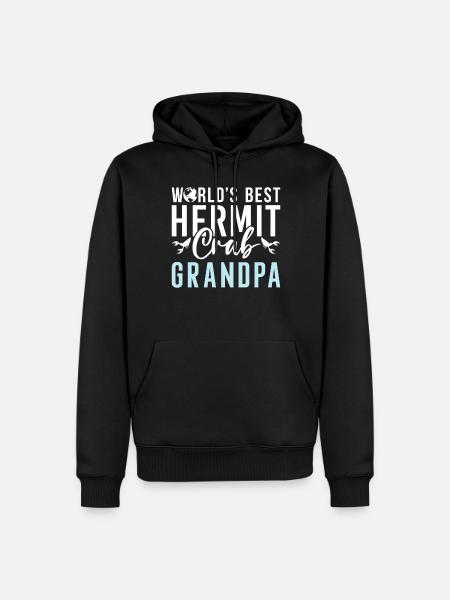 Hermit Crab Gifts - Men’s Premium Organic Hoodie - black