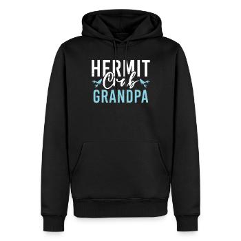 Cadeaux de crabe ermite - Sweat à capuche Premium bio Homme - noir - Devant - Nico (187cm)